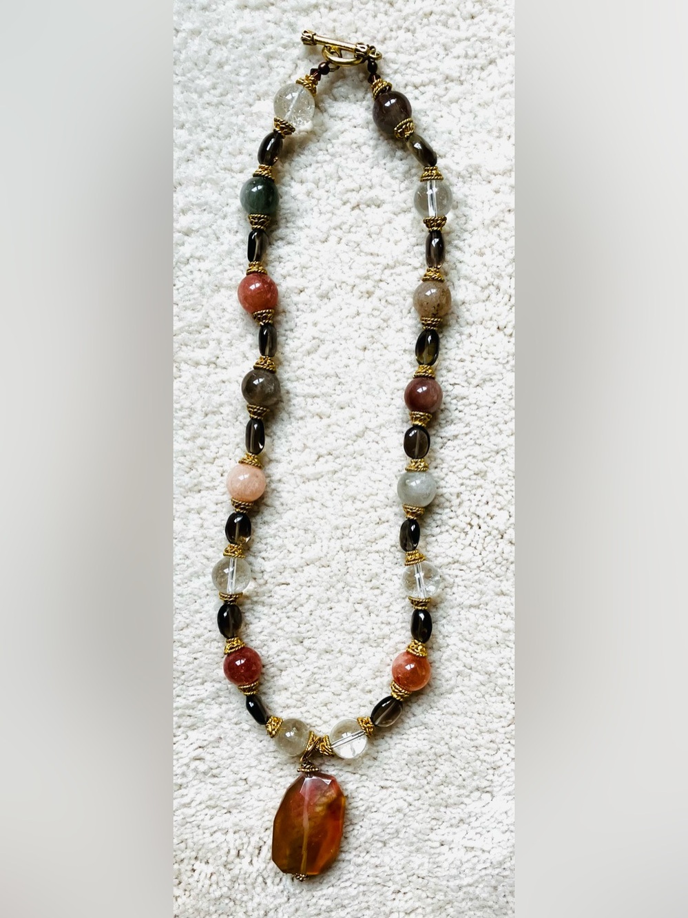 Lot of 3 Vintage Handcrafted Gemstone Necklaces - Picture 4 of 6